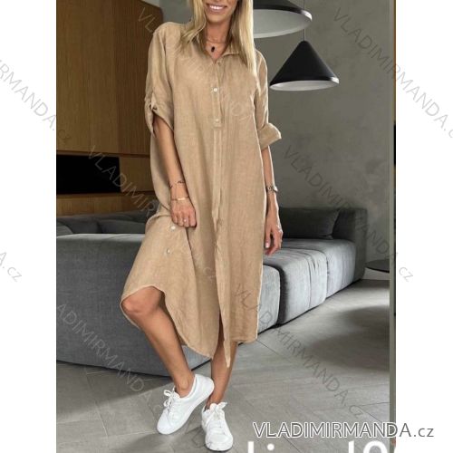 Women's Long Chiffon Short Sleeve Dress (S/M ONE SIZE) ITALIAN FASHION IMWGM23456