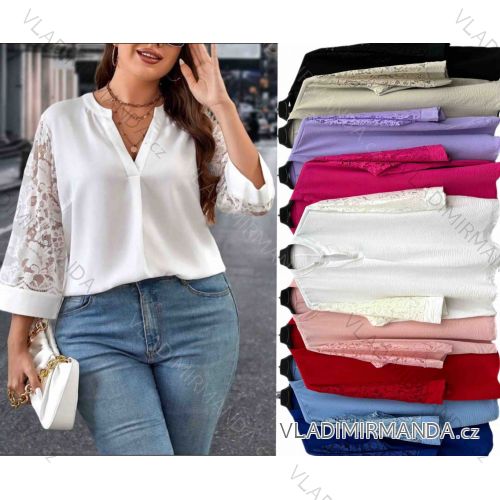 Tunic with Pendant Long Sleeve Women's Plus Size (3XL/4XL ONE SIZE) ITALIAN FASHION IMWT23209