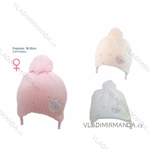 Winter Baby Girls Hat (36-38) YO! CZ-077