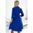286-6 SANDY Flared shirt dress with a belt - blue -   modrá královská -   XXL