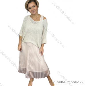 Long Dress With Sweater Women Plus Size (50-58) ITALIAN FASHION IMWEC24027