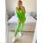 Women's Elegant Long Sleeve Jacket (S/M ONE SIZE) ITALIAN FASHION IMPLI228760 -   green pea -   S / M