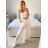 Women's Elegant Belt Long Sleeve Dress (S/M ONE SIZE) ITALIAN FASHION IMM23UN6139
