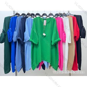 Women's Plus Size Short Sleeve Dress (52/54 ONE SIZE) ITALIAN FASHION IM424082