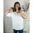 Women's Plus Size Elegant Short Sleeve Tunic (3XL/4XL/5XL ONE SIZE) ITALIAN FASHION IM424112 -   white -   2LX/3XL