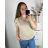 Tunic blouse with lace short sleeve women's plus size (44/46/48 ONE SIZE) ITALIAN FASHION IMWEC24041