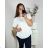 Women's Plus Size Elegant Short Sleeve Tunic (3XL/4XL/5XL ONE SIZE) ITALIAN FASHION IM424112