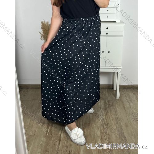 Skirt long summer women (uni sl) ITALIAN Fashion IM420490 XL/2XL black