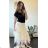Women's Long Denim Skirt (S/M/L ONE SIZE) ITALIAN FASHION IMD24020