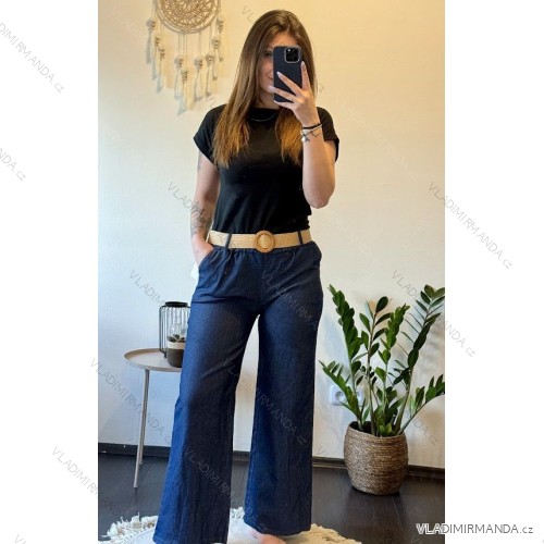 Women's Long Pants (XL/2XL/3XL ONE SIZE) ITALIAN FASHION IMC24019 dark blue M / L