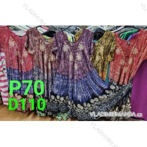 Indian Summer Short Sleeve Women Plus Size Dress (54/58 ONE SIZE) ITALIAN FASHION IMBM24072