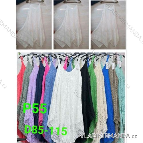 Women's Plus Size Oversize Short Sleeve Tunic (42/58 ONE SIZE) ITALIAN FASHION IMBM24053