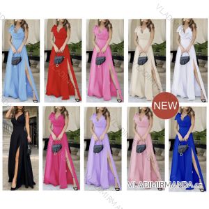 Women's Sleeveless Sequin Velvet Long Party Dress (S/M ONE SIZE) ITALIAN FASHION IMWB233931