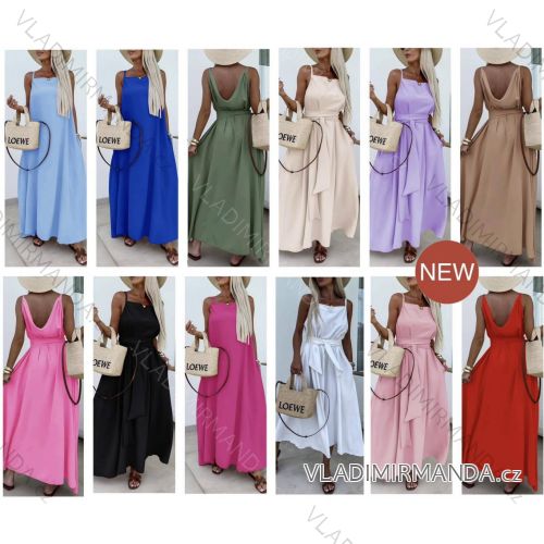 Women's Sleeveless Sequin Velvet Long Party Dress (S/M ONE SIZE) ITALIAN FASHION IMWB233931