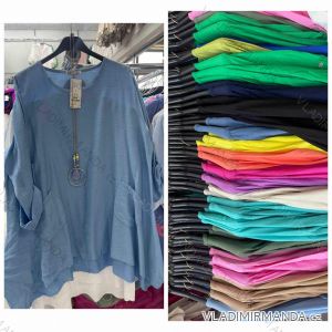 Women's Long Sleeve Hoodie Dress (S / M ONE SIZE) ITALIAN FASHION IMWA216095
