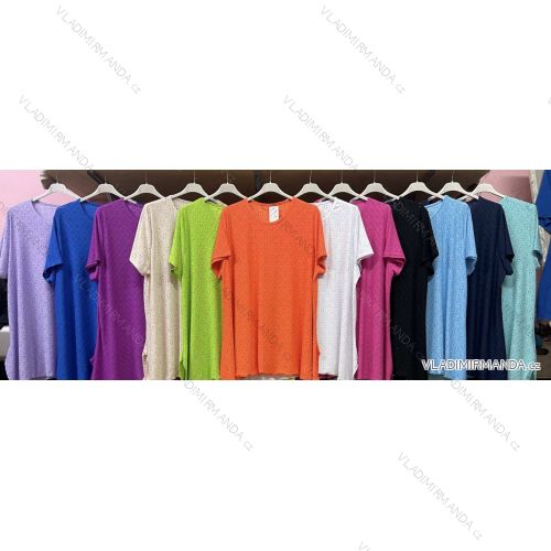 Women's Plus Size Short Sleeve Tunic (54/56/58 ONE SIZE) ITALIAN FASHION IMWQ24197
