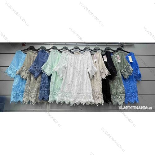 Kabátek košilový flaušový na knoflíčky dámský (S/M ONE SIZE) ITALSKÁ MÓDA IMWD217059