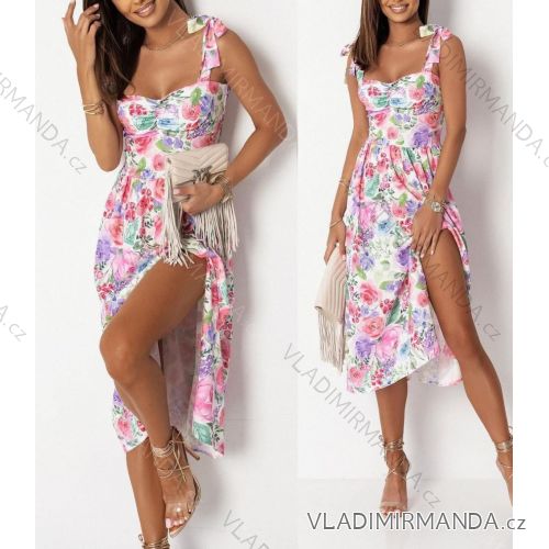 Women's Long Chiffon Short Sleeve Dress (S/M ONE SIZE) ITALIAN FASHION IMWGS231048