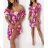 Women's Long Chiffon Short Sleeve Dress (S/M ONE SIZE) ITALIAN FASHION IMWGS231048
