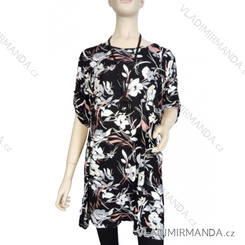 Tunic short sleeve women's plus size (M-3XL POLISH FASHION PME24LILIE -   black -   52