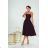 Women's Long Elegant Dress with Wide Straps (SL) FRENCH FASHION FMPEL23VELVET black 40