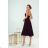Women's Long Elegant Dress with Wide Straps (SL) FRENCH FASHION FMPEL23VELVET black 40