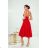 Women's Long Elegant Dress with Wide Straps (SL) FRENCH FASHION FMPEL23VELVET red 38