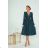 Women's Long Elegant Dress with Wide Straps (SL) FRENCH FASHION FMPEL23VELVET dark green 34