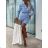 Women's Summer Elegant Shirt Dress Long Sleeve (S/M ONE SIZE) ITALIAN FASHION IMWGB231643