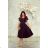 Women's Long Elegant Dress with Wide Straps (SL) FRENCH FASHION FMPEL23VELVET black 34