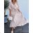 Women's Long Chiffon Short Sleeve Dress (S/M ONE SIZE) ITALIAN FASHION IMWGS231048