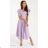 Women's Long Elegant Dress with Wide Straps (SL) FRENCH FASHION FMPEL23VELVET purple 36