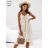 Women's Sleeveless Sequin Velvet Long Party Dress (S/M ONE SIZE) ITALIAN FASHION IMWB233931