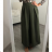 Women's long skirt at the waist for flip flops (UNI S-L) ITALIAN FASHION IM420027 -   zelená khaki -   M / L