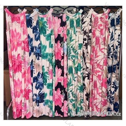 Women's Icecool Summer Sleeveless Long Dress (S/M/L ONE SIZE) ITALIAN FASHION IMM24M2942A