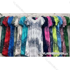 Women's Plus Size Oversize Short Sleeve Tunic (42/58 ONE SIZE) ITALIAN FASHION IMBM24053
