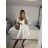 Women's Long Sleeve Hoodie Dress (S / M ONE SIZE) ITALIAN FASHION IMWA216095 -   white -   M / L