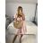 Women's Long Sleeve Hoodie Dress (S / M ONE SIZE) ITALIAN FASHION IMWA216095 -   white -   M / L