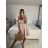Women's Long Sleeve Hoodie Dress (S / M ONE SIZE) ITALIAN FASHION IMWA216095 -   white -   M / L