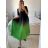Women's Long Chiffon Short Sleeve Dress (S/M ONE SIZE) ITALIAN FASHION IMWGS231048 -   turquoise -   56/58