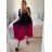 Women's Long Chiffon Short Sleeve Dress (S/M ONE SIZE) ITALIAN FASHION IMWGS231048 -   turquoise -   56/58