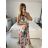 Women's Long Elegant Chiffon Sleeveless Dress (S/M ONE SIZE) ITALIAN FASHION IM423265