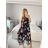 Women's Long Elegant Chiffon Sleeveless Dress (S/M ONE SIZE) ITALIAN FASHION IM423265