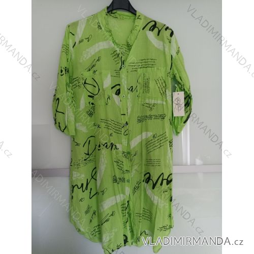 Short Sleeve Shirt Dress women (uni L-2XL) ITALIAN MODA IMS20002