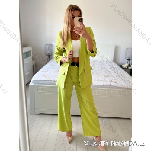 Šaty elegantní košilové dlouhý rukáv dámské (S/M ONE SIZE) ITALSKÁ MÓDA IMWY21734 -   zelená limetková -   S / M