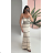 Women's long knitted summer dress with straps (S/M ONE SIZE) ITALIAN FASHION IMPLP2423985090