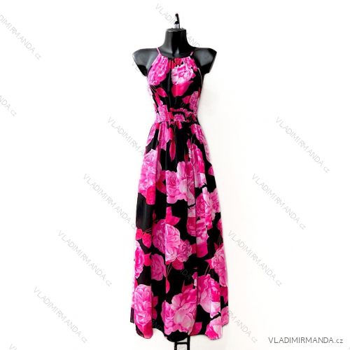 Women's Long Elegant Sleeveless Dress (S/M ONE SIZE) ITALIAN FASHION IMPES24CARINA12