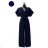Women's Long Sleeve Summer Dress (S/M ONE SIZE) ITALIAN FASHION IMPES238990 dark blue