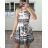 Women's Sleeveless Summer Satin Dress (S/M/L ONE SIZE) ITALIAN FASHION IMD23436