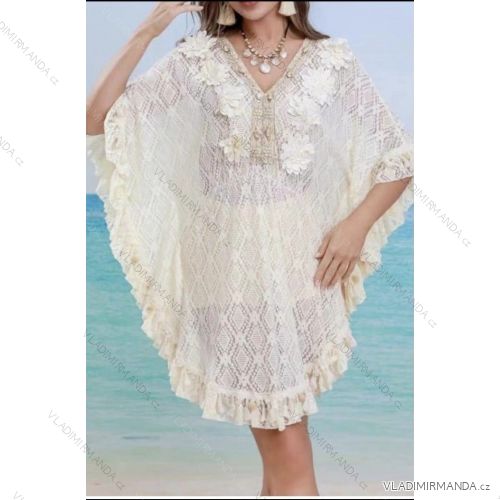 Women's Long Chiffon Short Sleeve Dress (S/M ONE SIZE) ITALIAN FASHION IMWGM23456